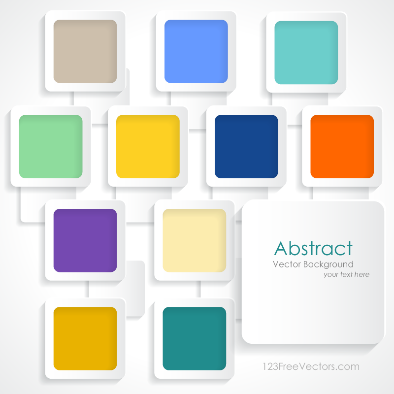 Colorful Rounded Squares Background Vector