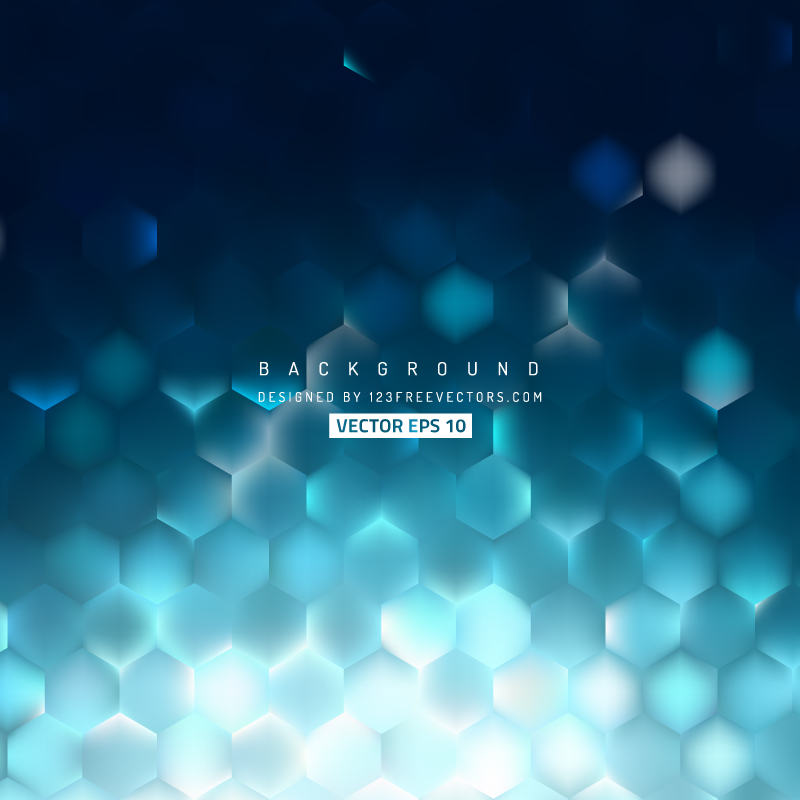 Dark Turquoise Hexagonal Background Design