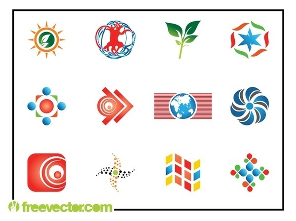 Abstract Logo Set Free Vector