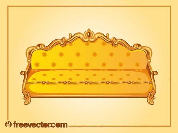 Antique Sofa Free Vector