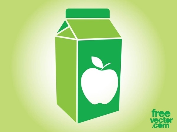 Apple Juice Box Free Vector
