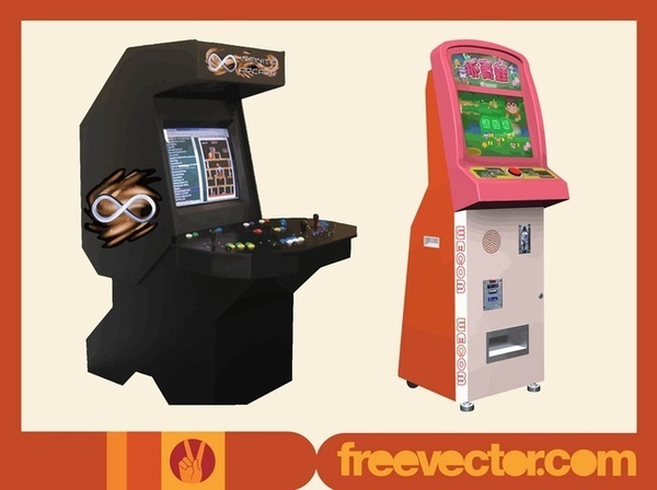 Arcade Game Machines Free Vector