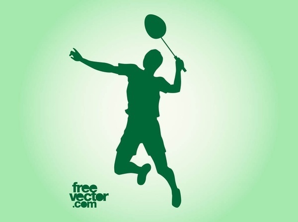 Badminton Player Free Vector
