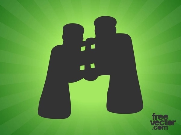 Binoculars Icon Free Vector