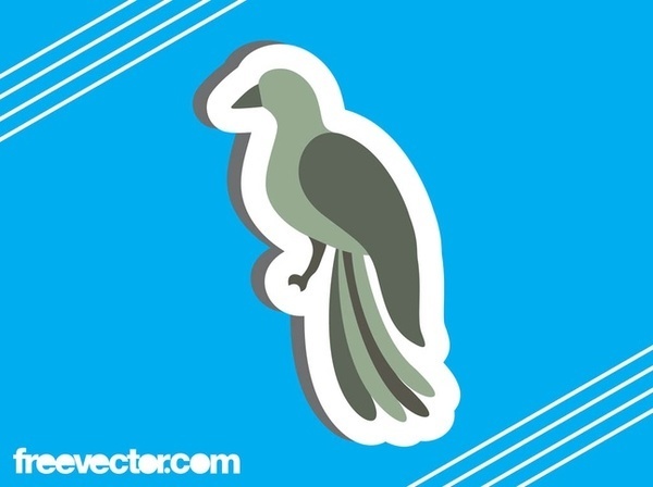 Bird Sticker Design Free Vector