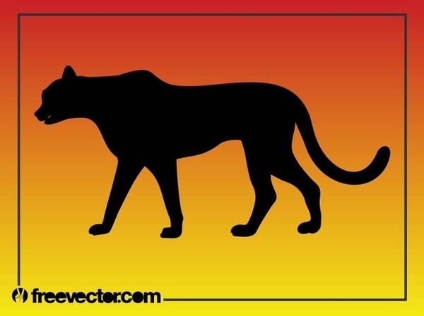 Black Panther Silhouette Free Vector