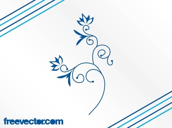 Blue Flower Image Free Vector