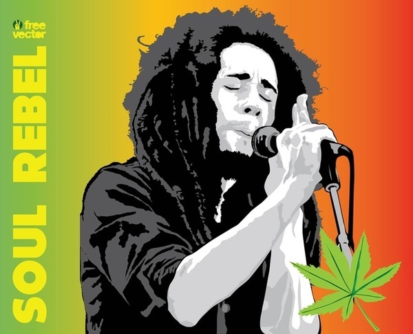 Bob Marley Free Vector