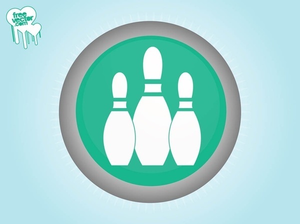 Bowling Pins Icon Free Vector