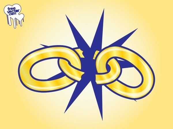 Broken Chain Design Free Vector