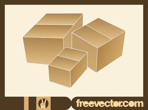 Cardboard Boxes Free Vector