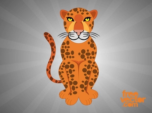 Cartoon Leopard Free Vector
