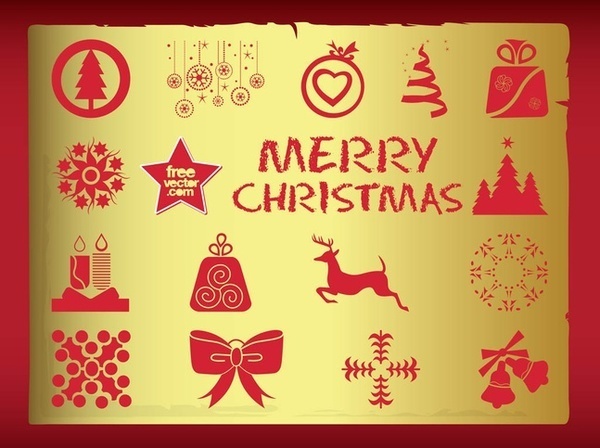 Christmas Icons Free Vector