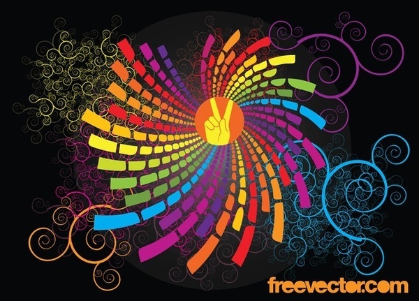 Colorful Scroll Free Vector