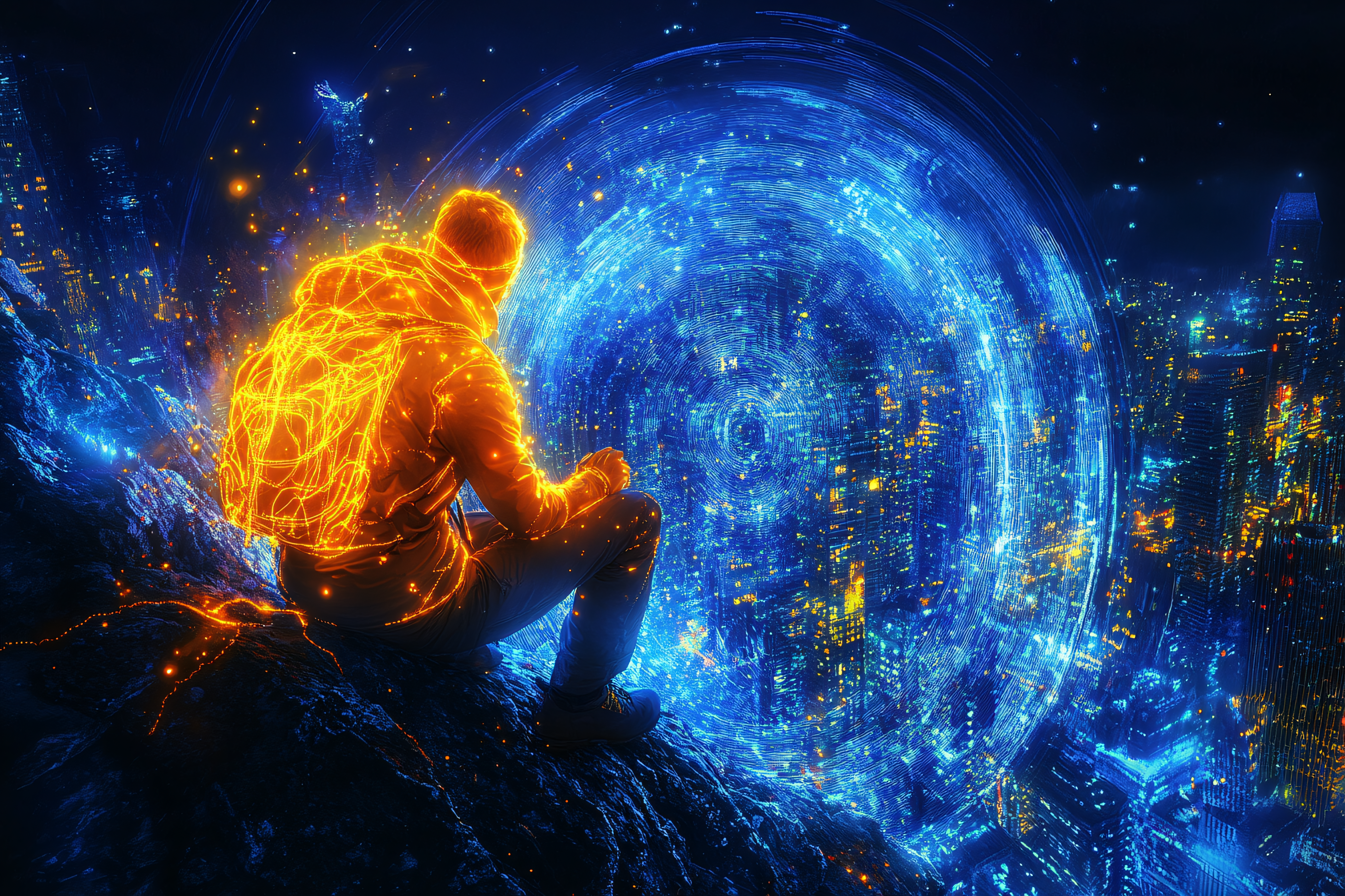 Contemplating City Vortex