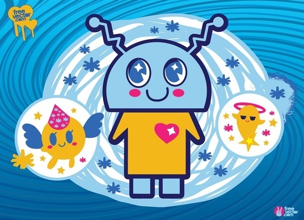 Cool Aliens Free Vector