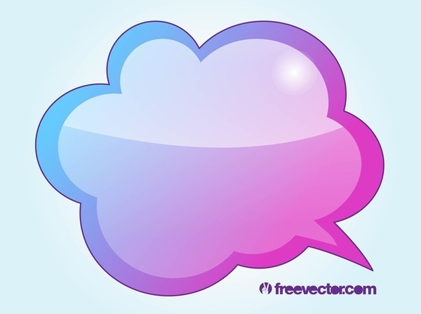 Cool Speech Balloon Free Vector