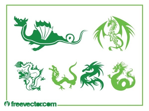 Dragons Set Free Vector