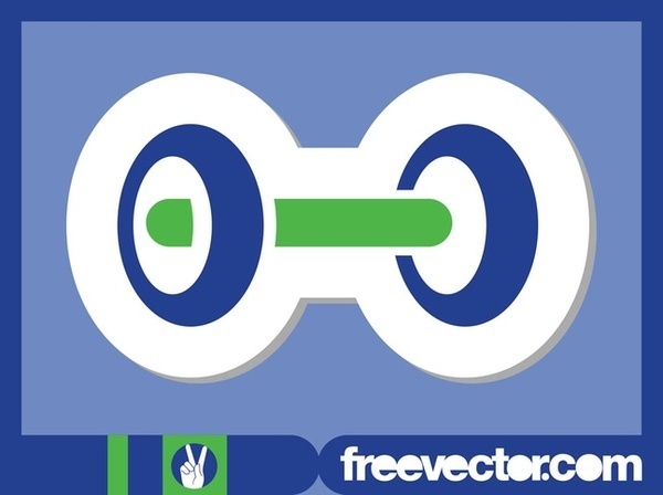 Dumbbell Sticker Free Vector