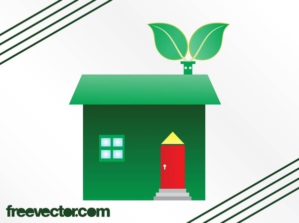 Eco House Free Vector