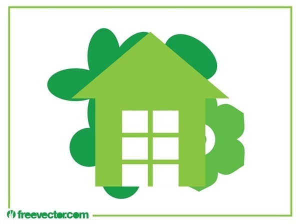Eco House Logo Free Vector