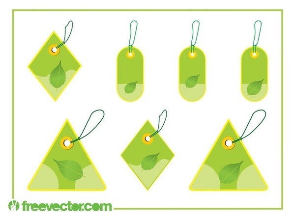 Eco Price Tags Set Free Vector