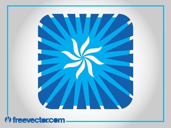Floral Icon Design Free Vector