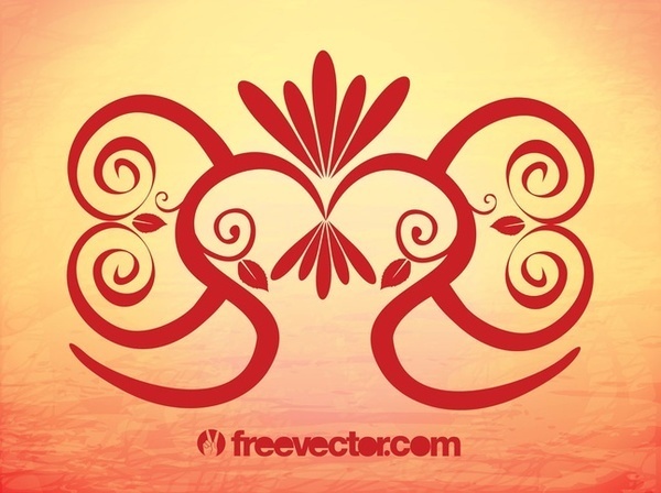 Floral Scroll Free Vector