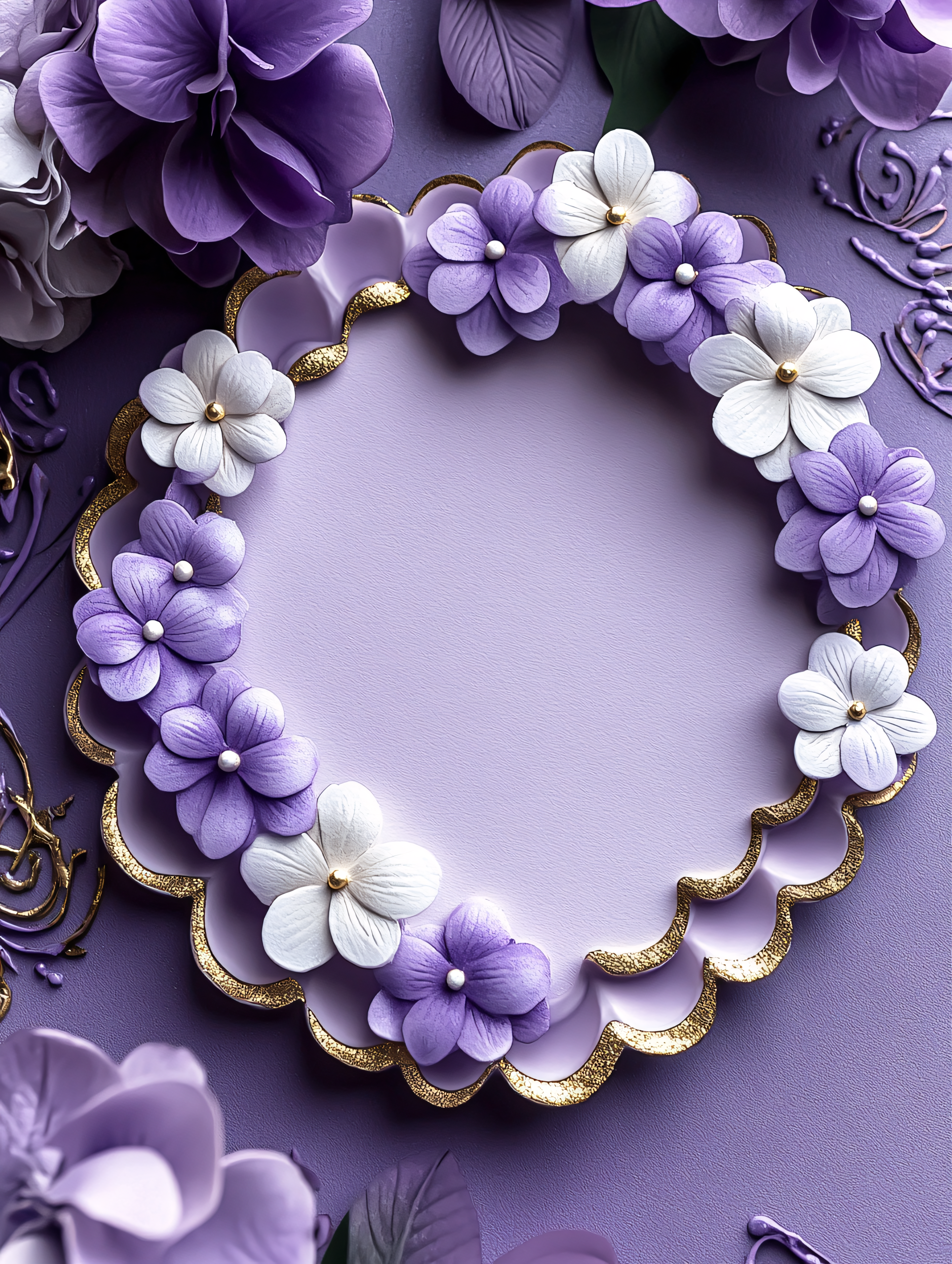 **Floral Wreath Frame**