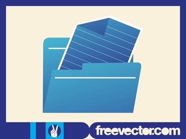 Folder and File Free Vector