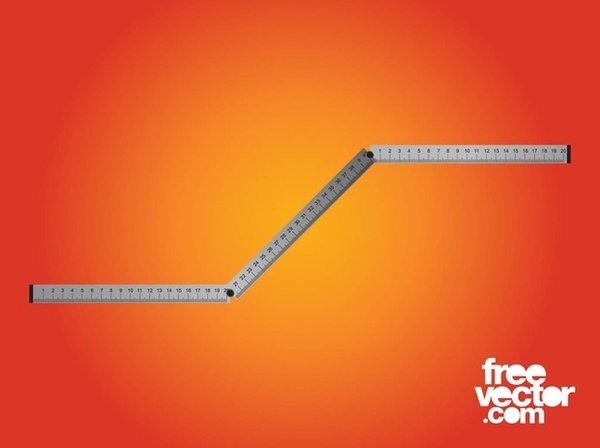 Folding Ruler Free Vector
