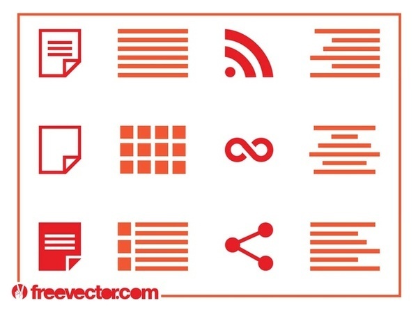 Formatting Icons Set Free Vector