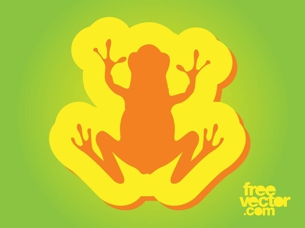 Frog Badge Free Vector