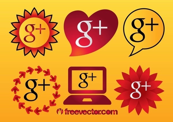 Google Plus Icons Free Vector