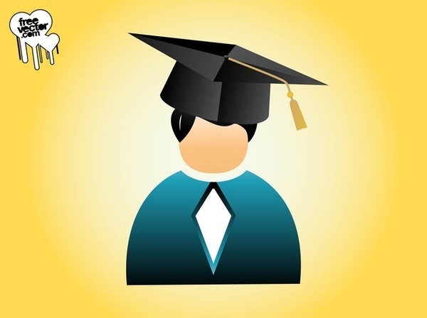 Graduating Person Free Vector