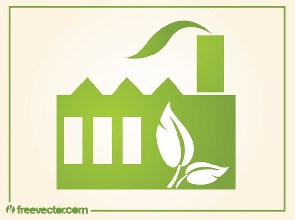 Green Factory Free Vector