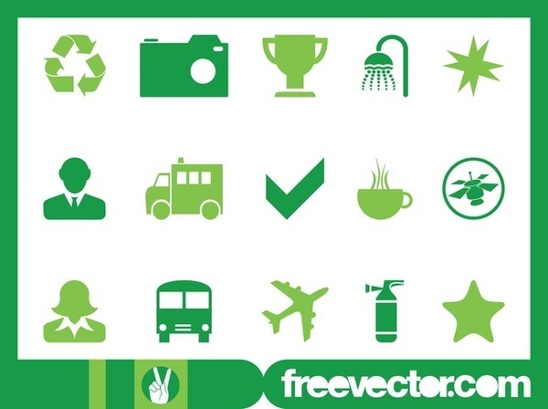 Green Icons Free Vector