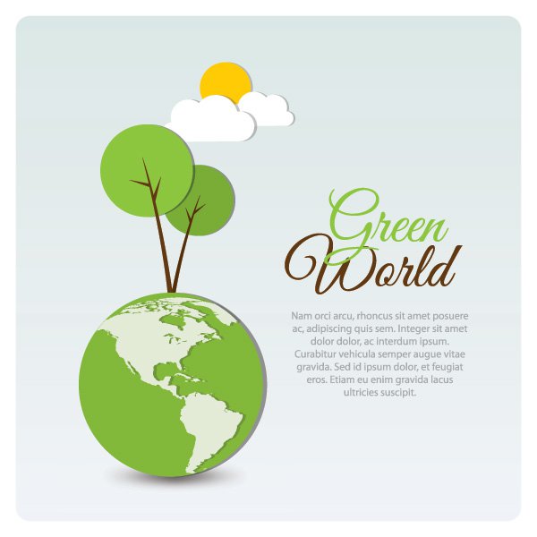Green World Free Vector