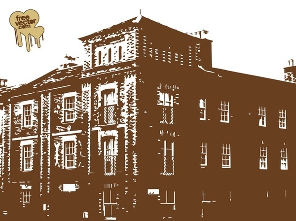 Grunge Building Free Vector
