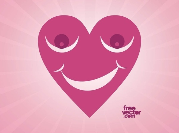 Happy Heart Free Vector