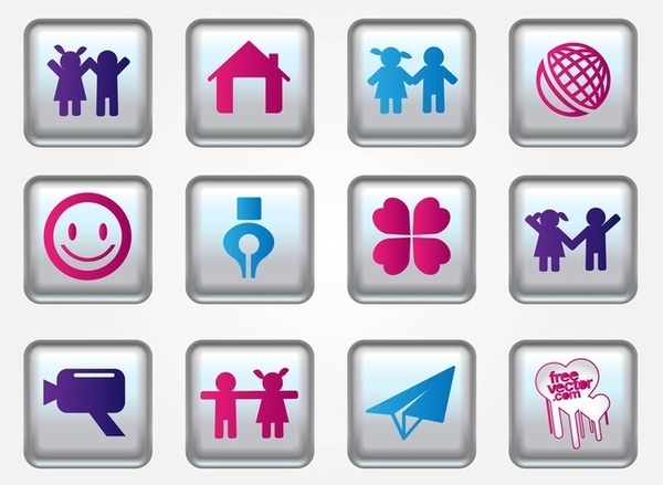 Happy Icons Free Vector