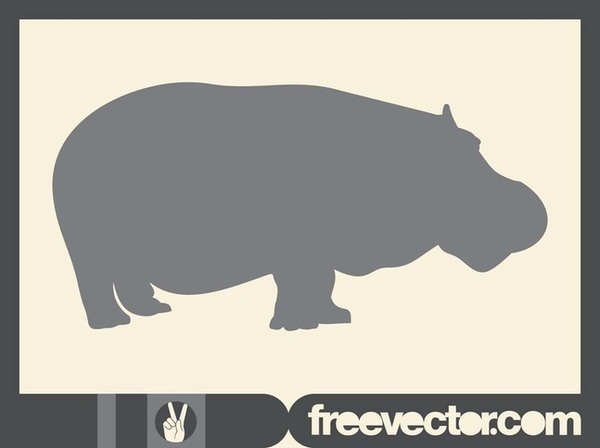 Hippo Free Vector