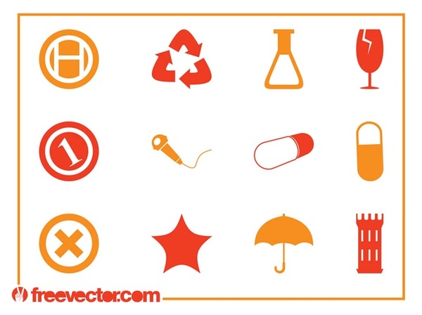 Icons Set Free Vector