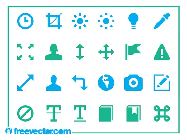 Icons Set Free Vector