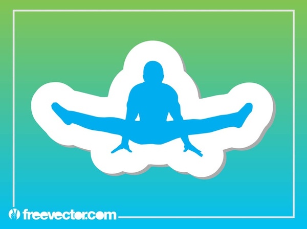 Jumping Man Sticker Free Vector