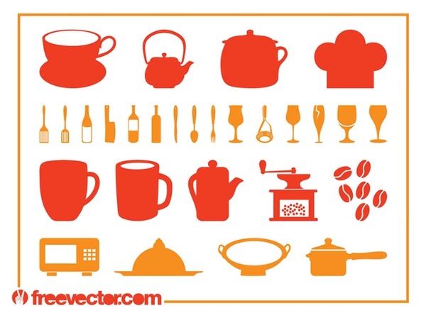 Kitchen Utensils Set Free Vector