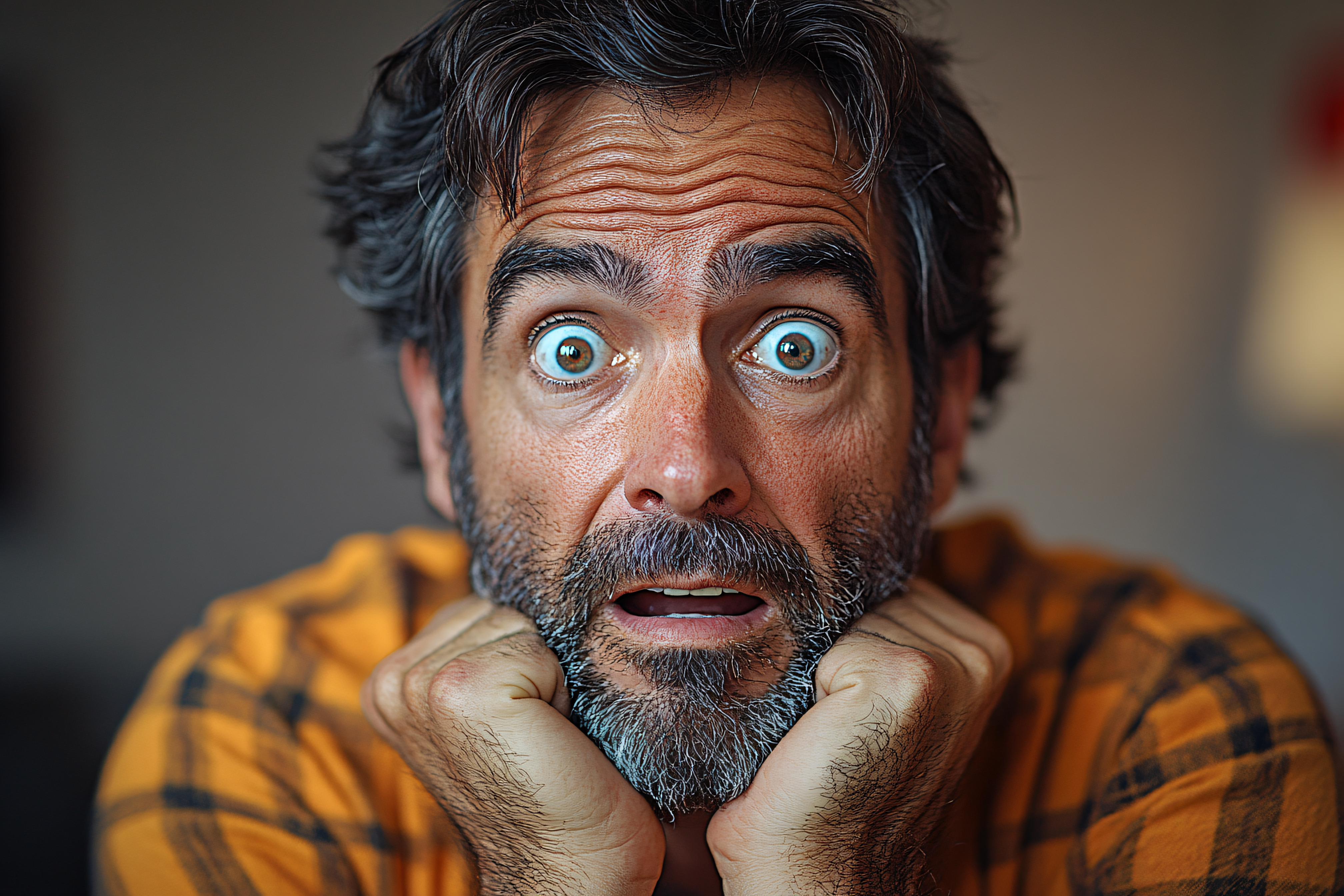 Man Expressing Shock and Surprise