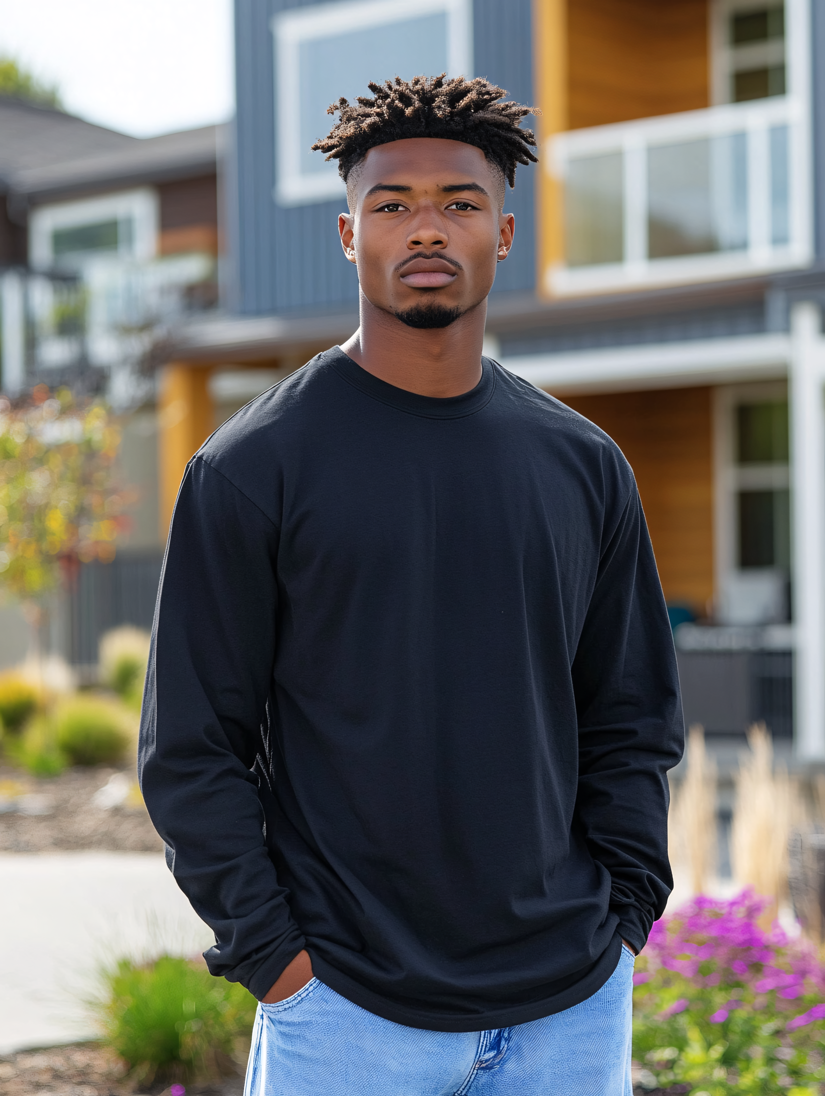 Man In Black Long Sleeve Shirt