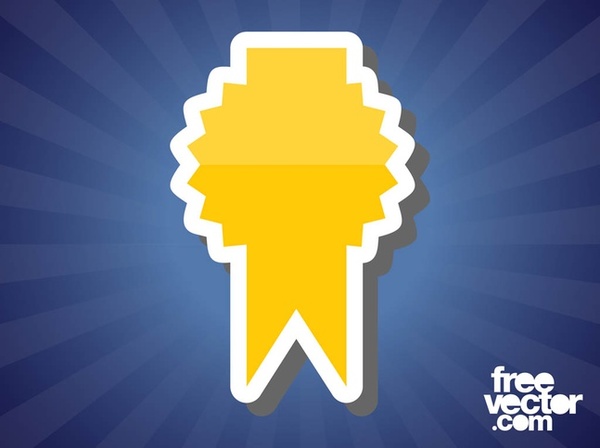 Medal Sticker Free Vector