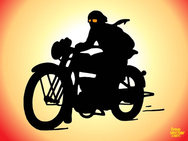 Motor Rider Free Vector